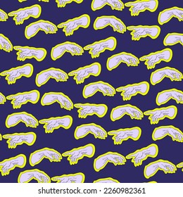 Seamless Pattern Hands going to touch together against. As in the "Creation of Adam" scene. Creation of human. Fashion print for t-shirt or cover.