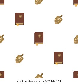 seamless pattern with hanukkah symbol icons for your design