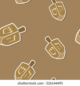 seamless pattern with hanukkah symbol icons for your design