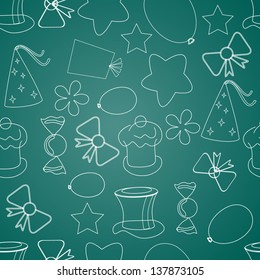 Seamless pattern for Happy Birthday celebration.