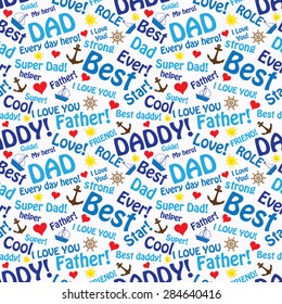 Seamless pattern for Happy Fathers day