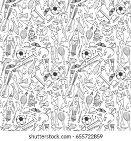 Seamless pattern for Happy Fathers day. Concept of my dad is best.