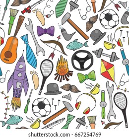 Seamless pattern for Happy Fathers day. Concept of my dad is my best friend.