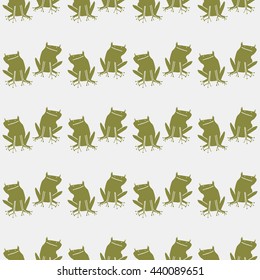 Seamless Pattern Happy Frog

