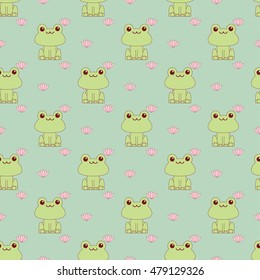 seamless pattern happy frogeps8