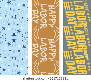 Seamless Pattern for Happy Labor Day celebration