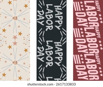 Seamless Pattern for Happy Labor Day celebration