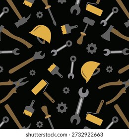 Padrão sem emenda. Feliz dia do trabalho de parto. Doodles. Cartão, cartaz, banner, fundo.
