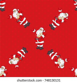 Nahtloses Muster mit einer schönen Weihnachtsnachtsmärtchen-Vektorgrafik EPS8
