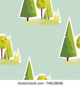 Nahtloses Muster mit schönen Weihnachtsbäumen im Neuen Jahr Vektor-Illustration EPS8