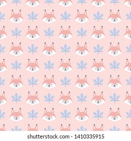 Seamless pattern with happy squirrels. Cute and childish design for fabric, textile, wallpaper, bedding, swaddles, toys or gender-neutral apparel. Simple and sweet print for nursery decor or wall art.