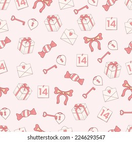 seamless pattern happy valentine's day