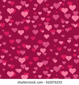 Seamless pattern of Happy Valentine's Day with heart. Colorful vector background. Holiday texture.

