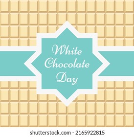 Seamless pattern. Happy World White Chocolate Day. Vector Illustration
