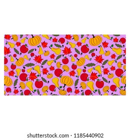 seamless pattern harvest autumn bright