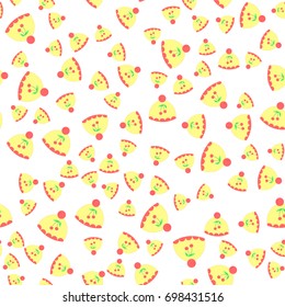 seamless pattern of hats for baby boy and girls with bell..