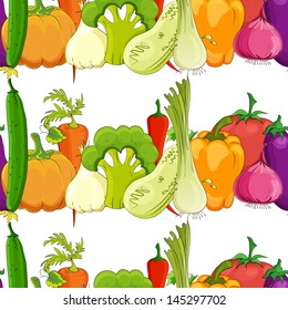 seamless pattern. healthy funny vegetable
