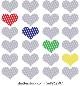 Seamless pattern. Heart. 