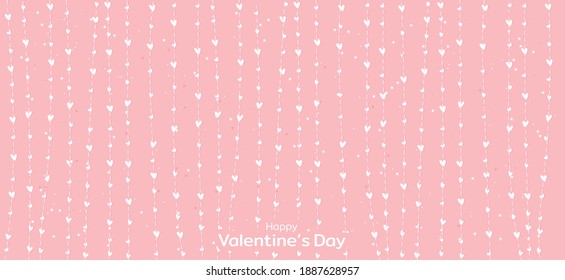 Seamless pattern, heart, abstract, retro, cute Vector illustration for romantic nostalgic design On valentine's day Can be used for wallpaper, cover filling, web page background, texture. White hearts