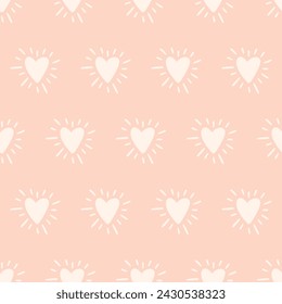 seamless pattern, heart art surface design for fabric scarf and decor
