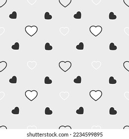 seamless pattern is heart so cute on gray background that design for wallpaper print and gift so cute.