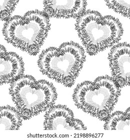 Seamless pattern of heart design.