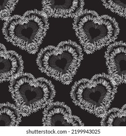 Seamless pattern of heart design.