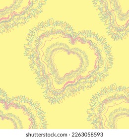 Seamless pattern of heart design.