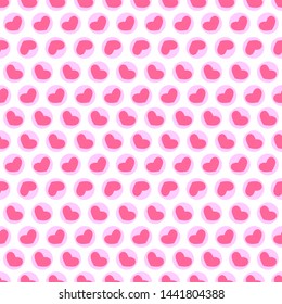 seamless pattern with heart design on white background