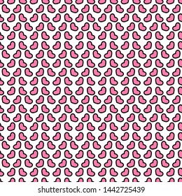 seamless pattern with heart design on white background