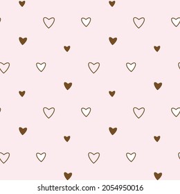 Patrón sin problemas con diseño cardíaco en fondo claro