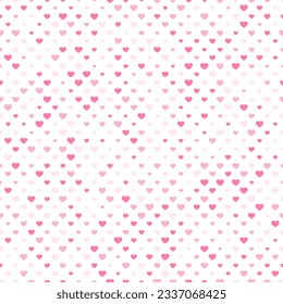 Patrón inmaculado con un corazón de diferentes matices y tamaños. Antecedentes con un corazón para textiles, envasado e ideas de diseño creativo