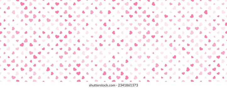 Patrón inmaculado con un corazón de diferentes matices y tamaños. Antecedentes con un corazón para textiles, envasado e ideas de diseño creativo