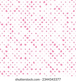 Seamless pattern with a heart of different shades and sizes. Background with a heart for textiles, packaging and creative design ideas