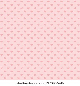 Seamless pattern of heart figures on a pink background for fabrics, wallpapers, tablecloths, prints and designs.The EPS file (vector) has a pattern that will smoothly fill any shape.