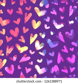 Seamless pattern with heart for the Happy Valentine's Day. For holidays greeting cards,banners,wallpapers and craft paper.Vector illustration