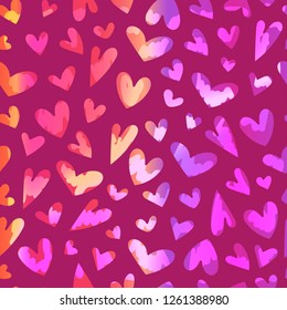 Seamless pattern with heart for the Happy Valentine's Day. For holidays greeting cards,banners,wallpapers and craft paper.Vector illustration