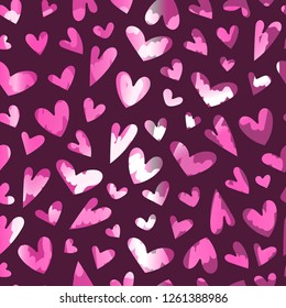 Seamless pattern with heart for the Happy Valentine's Day. For holidays greeting cards,banners,wallpapers and craft paper.Vector illustration