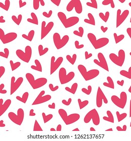Seamless pattern with heart for the Happy Valentine's Day. For holidays greeting cards,banners,wallpapers and craft paper.Vector illustration