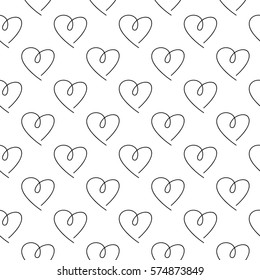 Seamless pattern with heart icon. Good for Valentines Day, wedding invitation and other.