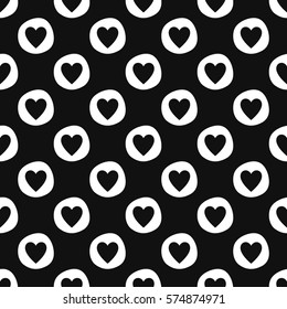 Seamless pattern with heart icon. Good for Valentines Day, wedding invitation and other.
