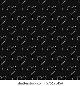 Seamless pattern with heart icon. Good for Valentines Day, wedding invitation and other.