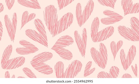 Seamless pattern with heart love, Valentine seamless pattern wallpaper, vector decorative background for your design , wrapping paper
