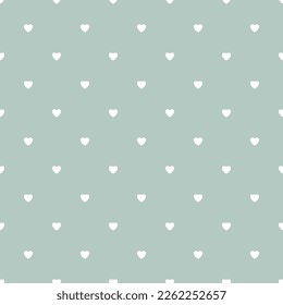 seamless pattern with heart on blue background.