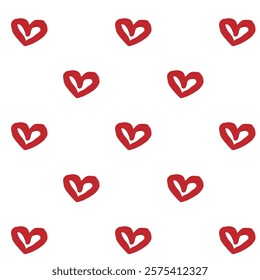 seamless pattern with heart on white background,love .