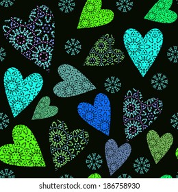 SEAMLESS PATTERN IN HEART SHAPE