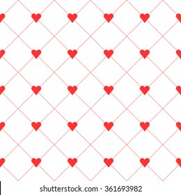 Seamless pattern of heart shape in Pastel tone, Concept for Love in Valentine wallpaper