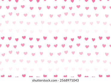 Seamless pattern of heart shape. Pink romantic pattern. Pink colors. Trendy vector illustration. Valentine's day, birthday pattern design for wrapping paper, paper bags, wallpaper