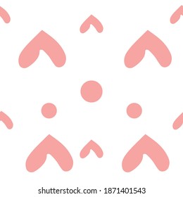 Seamless Pattern heart shape Valentine's day concept