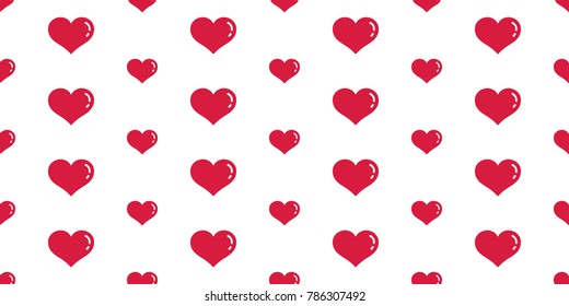 Seamless pattern heart valentine day vector isolated wallpaper background red